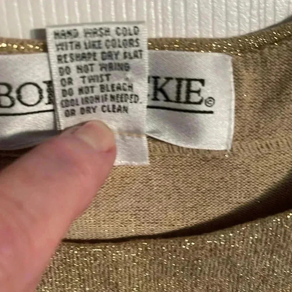 Vintage~Bob Mackie Studio Gold Dress Top NWOT SZ Small - Picture 5 of 5